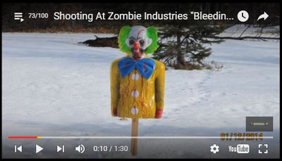 Shooting at Zombie Industries Bleeding Zombie Target