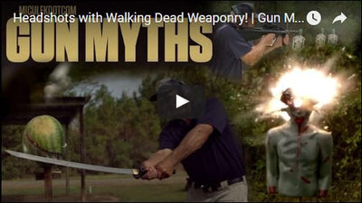 Headshots with Walking Dead Weaponry! | Gun Myths with pro shooter Jerry Miculek